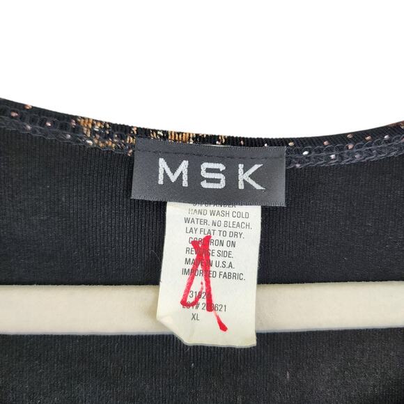 MSK Womens Vintage Cardigan Size XL Beaded Fringe Hem Floral Dark Whimsical Goth - Picture 3 of 12